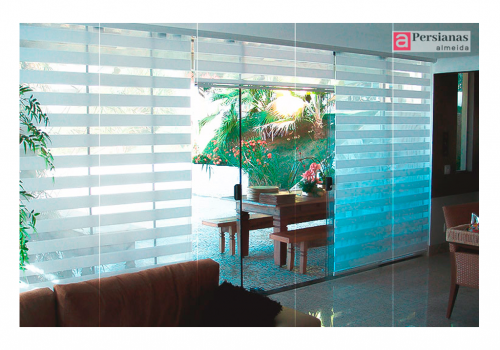 Persiana Double Vision / Tecido Cristal / Cor Branco