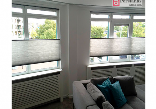 Persiana Duette / Tecido Screen Tela Solar / Cor Cinza
