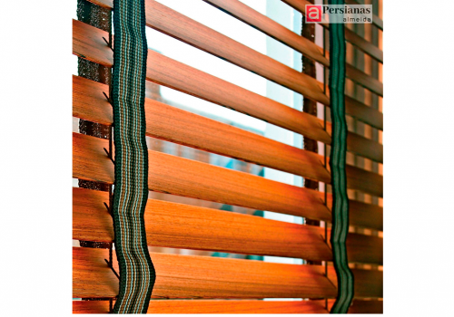 Persiana Horizontal Madeira / Lamina 50mm / Cor Marrom