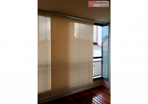 Persiana Painel / Tecido Tela Solar Screen 5% / Cor Bege
