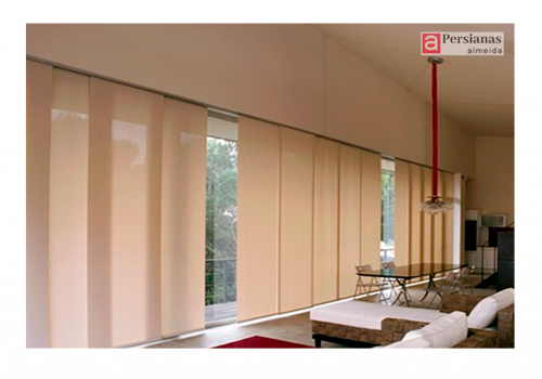 Persiana Painel / Tecido Tela Solar Screen / Cor Bege