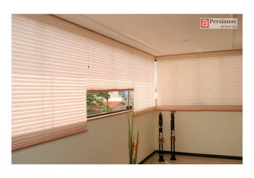 Persiana Plissada / Tecido Solut / Cor Salmão