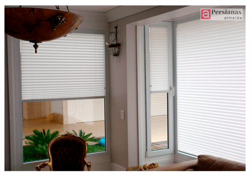 Persiana Plissada / Tecido Classic / Cor Branco