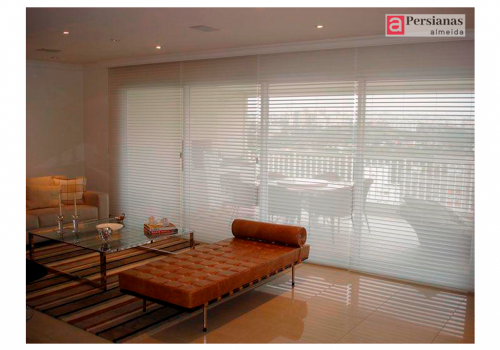 Persiana Silhouette / Tecido Tela Solar Screen / Cor Branco