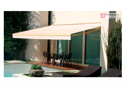 Toldo Articulado / Tecido Loga / Cor Bege