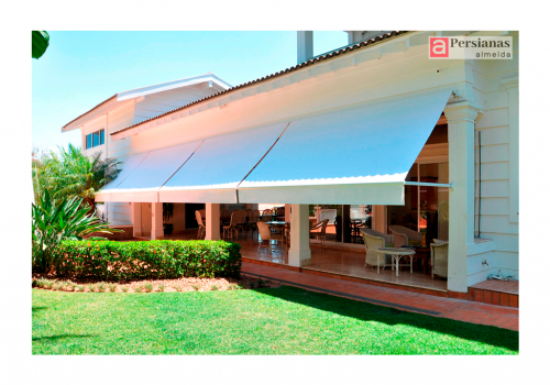 Toldo Retratil / Tecido Loga / Cor Branco